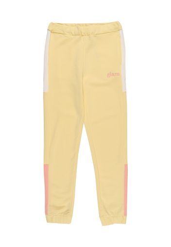 NAME IT Pantaloni 'DRINT'  giallo chiaro / bianco / rosa chiaro