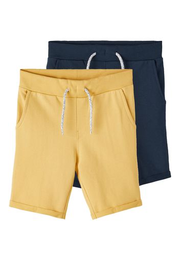 NAME IT Pantaloni 'VERMO'  senape / blu scuro