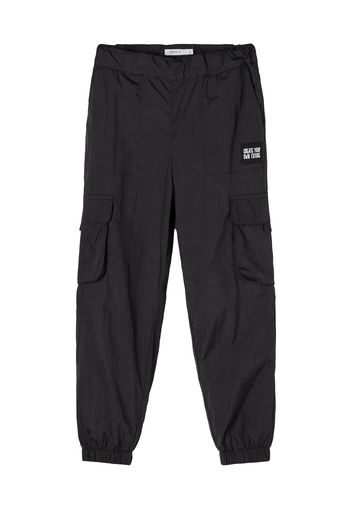 NAME IT Pantaloni 'Denoa'  nero / bianco