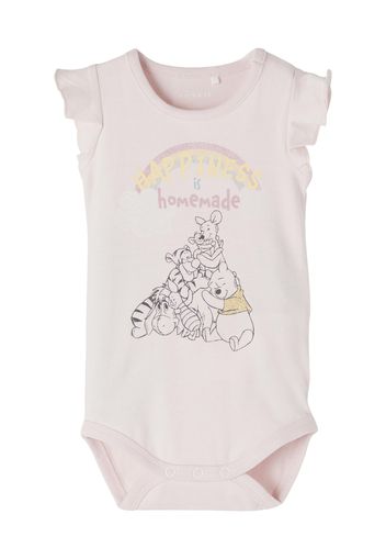 NAME IT Tutina / body per bambino 'Missi Pooh'  lilla pastello / nero / lilla / giallo