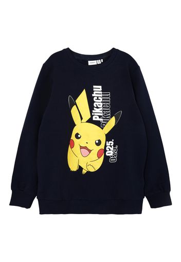 NAME IT Felpa 'Marlon Pokemon'  navy / giallo / bianco / rosso