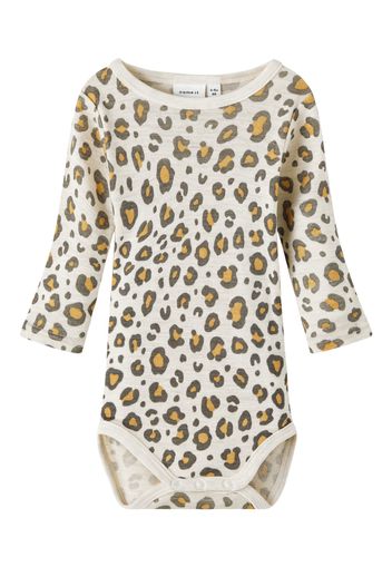 NAME IT Tutina / body per bambino  bianco / giallo scuro / cachi