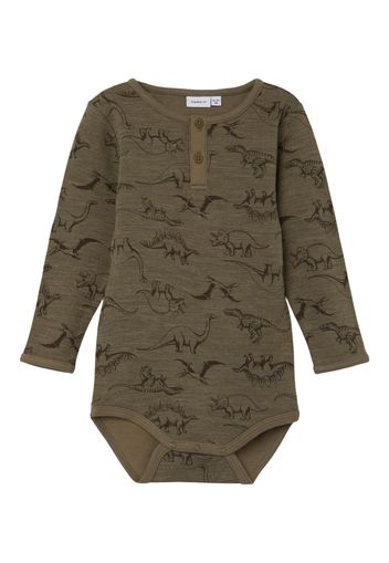 NAME IT Tutina / body per bambino  marrone / nero