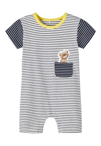 NAME IT Tutina / body per bambino 'DUNO'  marrone chiaro / giallo / nero / bianco