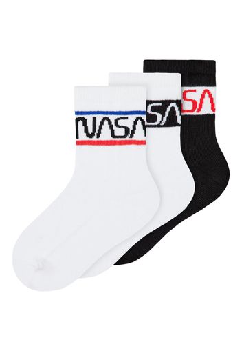 NAME IT Calzino 'ROGER NASA'  blu / rosso / nero / bianco