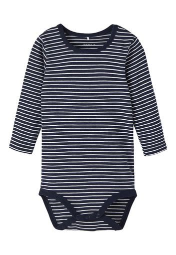 NAME IT Tutina / body per bambino 'DUNO'  navy / bianco