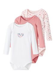 NAME IT Tutina / body per bambino  rosa / rosa antico / bianco / blu cielo