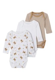 NAME IT Tutina / body per bambino  marrone / bianco / marrone chiaro / nero