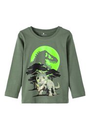 NAME IT Maglietta 'JANK JURASSIC'  verde / colori misti