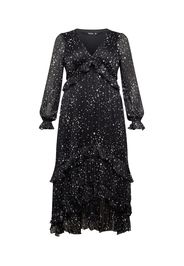 Nasty Gal Plus Abito da sera 'We've Came This Star'  nero / bianco