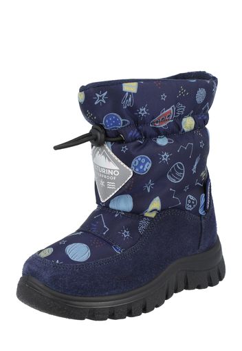 NATURINO Boots da neve 'Varna'  navy / blu chiaro / mela / grigio