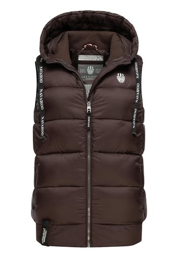 NAVAHOO Gilet 'Kassidy'  cioccolato / nero / bianco