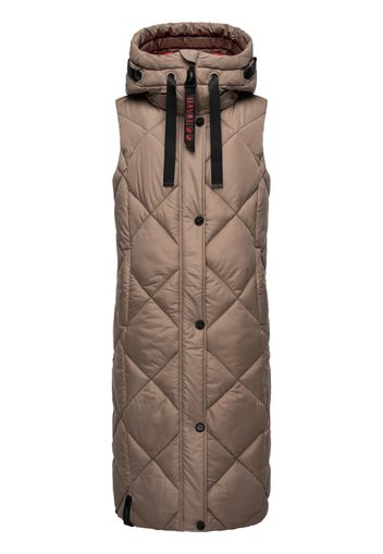 NAVAHOO Gilet 'Schnuckel'  marrone chiaro / granatina / nero