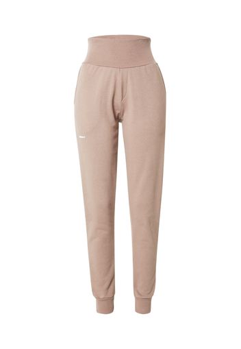 NEBBIA Pantaloni sportivi 'Feeling Good'  marrone chiaro / bianco