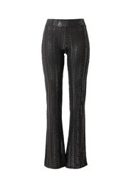 NEON & NYLON Pantaloni 'RICCA'  nero / argento