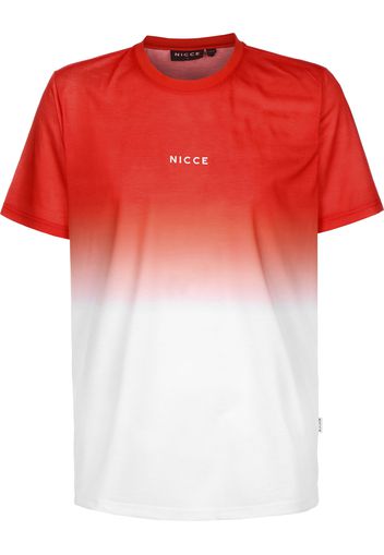 Nicce Maglietta 'Fade'  bianco / rosso