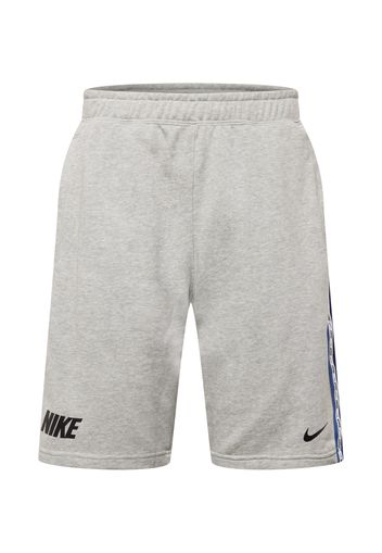 Nike Sportswear Pantaloni 'REPEAT'  grigio / nero / blu / bianco