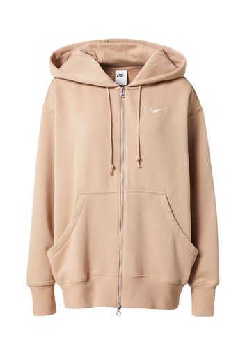 Nike Sportswear Giacca di felpa  camello / bianco