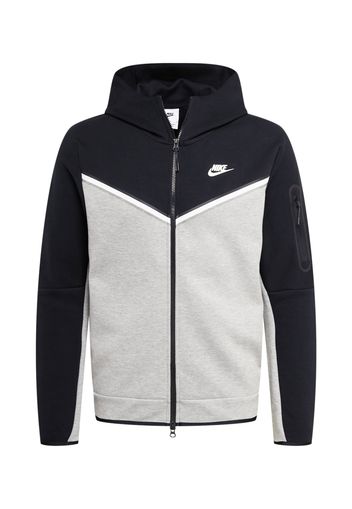 Nike Sportswear Giacca di felpa  nero / grigio sfumato / bianco