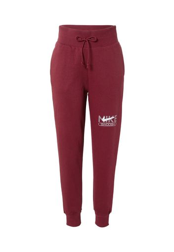 Nike Sportswear Pantaloni  rosso scuro / bianco