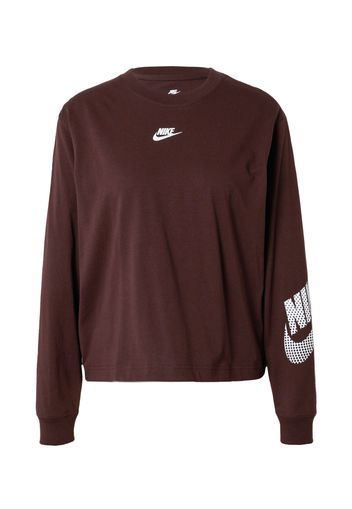 Nike Sportswear Felpa  marrone scuro / bianco