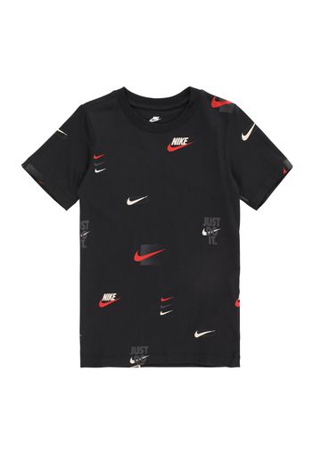 Nike Sportswear Maglietta  grigio scuro / rosso / nero / bianco