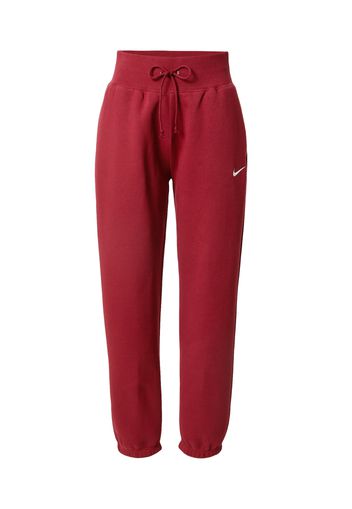 Nike Sportswear Pantaloni  rosso vino / bianco