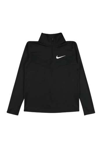 NIKE Felpa sportiva  nero / bianco