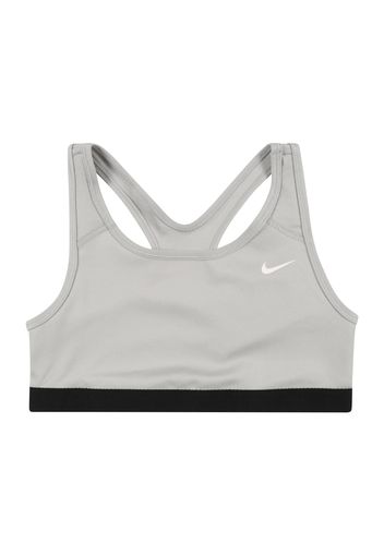 NIKE Top sportivo  grigio / nero / bianco