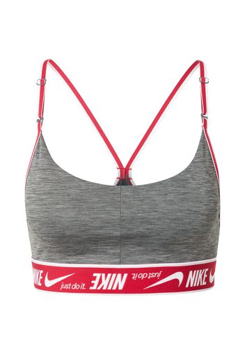 NIKE Reggiseno sportivo  grigio / bianco / rosso