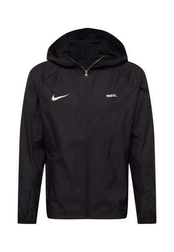 NIKE Giacca sportiva  nero / bianco