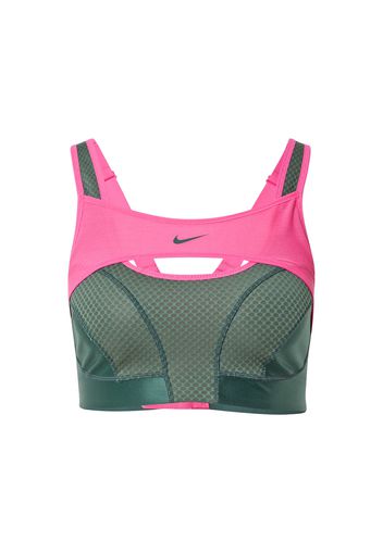 NIKE Reggiseno sportivo 'Alpha'  verde / rosa