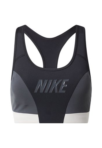 NIKE Reggiseno sportivo  nero / grigio / bianco