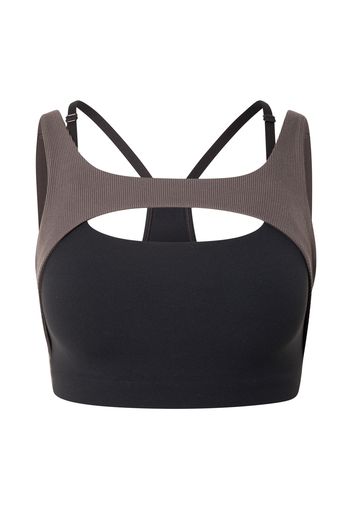 NIKE Reggiseno sportivo  nero / mocca / grigio