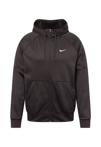 NIKE Giacca di felpa sportiva  nero / bianco