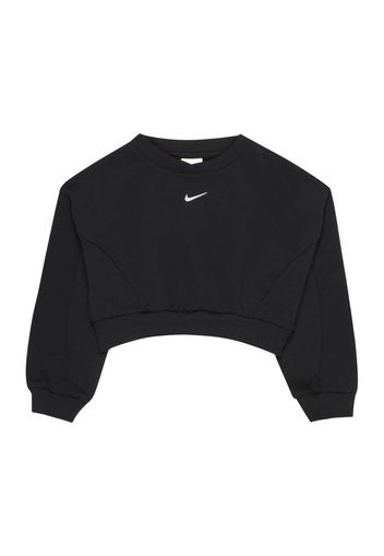 NIKE Felpa sportiva  nero / bianco