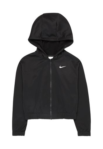 NIKE Giacca di felpa sportiva  grigio / nero / bianco