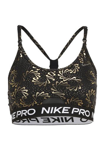 NIKE Reggiseno sportivo 'Indy'  oro / nero / bianco