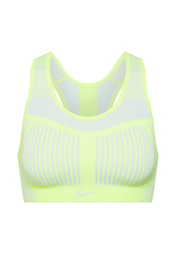 NIKE Reggiseno sportivo 'FE/NOM Flyknit High Support Sports Bra'  giallo / bianco