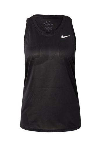 NIKE Top sportivo  nero / bianco