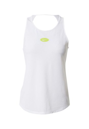 NIKE Top sportivo  verde neon / bianco