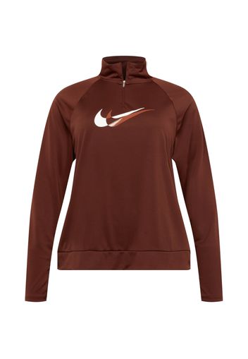 NIKE Felpa sportiva  rosso ruggine / bianco