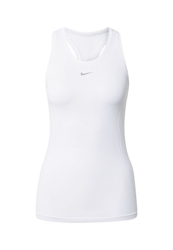 NIKE Top sportivo  grigio / bianco