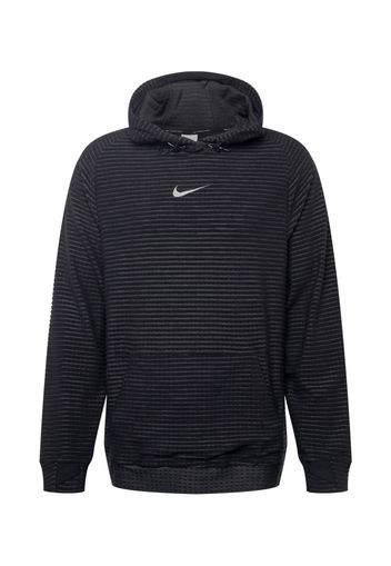 NIKE Felpa sportiva  grigio scuro / nero / bianco