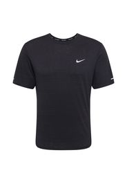 NIKE Maglia funzionale 'Miler'  nero / bianco