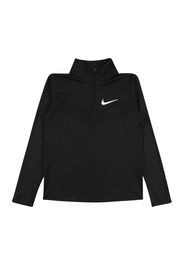 NIKE Felpa sportiva  nero / bianco