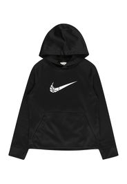 NIKE Felpa sportiva  nero / bianco