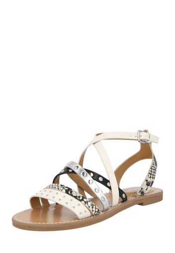 Nine West Sandalo con cinturino 'Cane 3'  crema / nero / argento