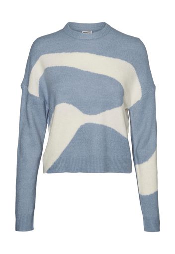 Noisy may Pullover 'Swirl'  blu colomba / bianco