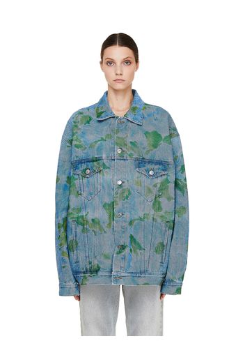 NORR Giacca di mezza stagione 'Larisa'  blu denim / verde